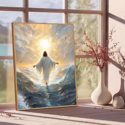 Jesus Paint by Numbers Kit for Adults Framed Canvas 12X16 in, Frameworkless - Image 2