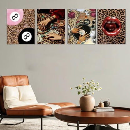 AIBOERL 4 Pack Paint by Numbers Kit for Adults Beginner,Leopard,12X16In - Image 3