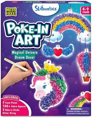 Skillmatics Poke-in Art – Magical Unicorns, Wood Craft Kit, Gift for Kids by Skillmatics