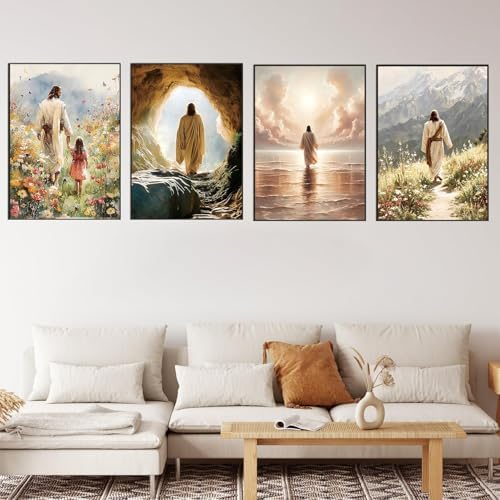 3 Pack Jesus Paint by Numbers Kit for Adults Beginner (Without Frame) - Image 2