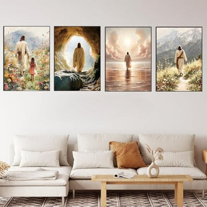 3 Pack Jesus Paint by Numbers Kit for Adults Beginner (Without Frame) - Image 2