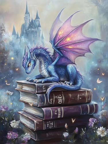 TCDZMYGS Stamped Cross Stitch Kits for Beginners,Dragon 12x16in by TCDZMYGS