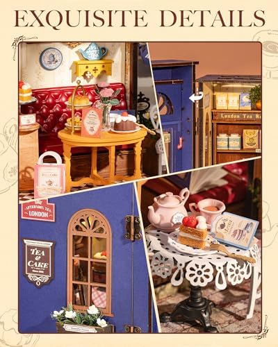 Rolife Tea Room DIY Miniature Dollhouse Kit Creative Gift for Adults - Image 3