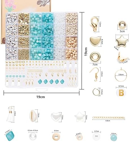 Xylise Jewelry Making Supplies Kit Natural Stone Beads for Irregular Natural Stone with for DIY Craft Bracelet Necklace Earrings for Adults (Blue) - Image 3