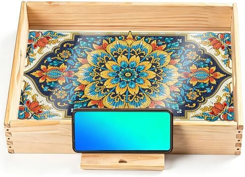 DOTSOS Diamond Painting Kits for Adults Wooden Serving Trays with Handles by DOTSOPS