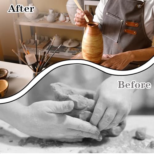 10Pcs Wooden Clay Tools, 6.2'' Smooth Double Ended Clay Sculpting Tools, Polymer Modeling Tool Kit for Ceramics Soap Playdough Carving Supplies - Image 3