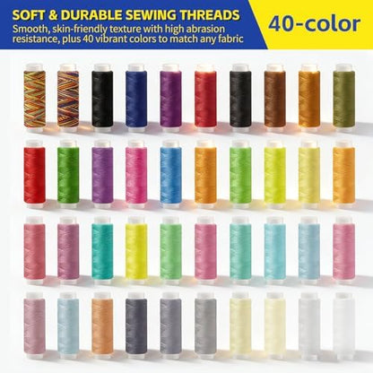 IOGOG Sewing Kit for Adults, 241 Pcs Complete Needle and Thread Kit with Heavy-Duty Fabric Scissors, 40XL Color Threads, Tailor Pens & Sewing Needles for Home Mending, Travel, Beginners - Image 4