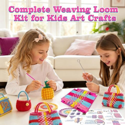270 Pcs Weaving Loom Kit for Kids,DIY Arts & Crafts Kit with 9 Color Loops - Image 5