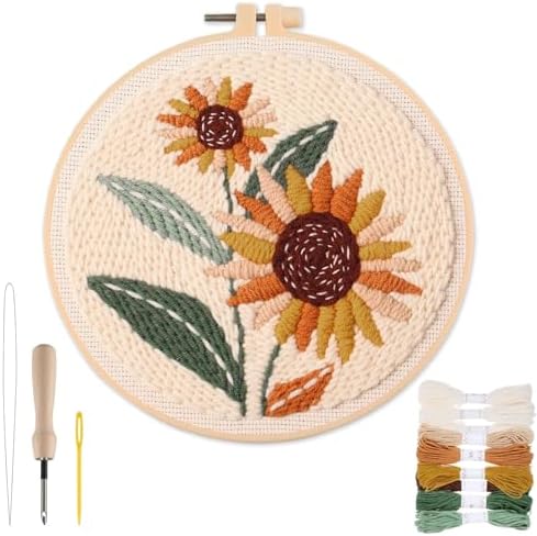 Punch Needle Kit Adults Beginner, Step-by-Step Guide & Video by Biubee