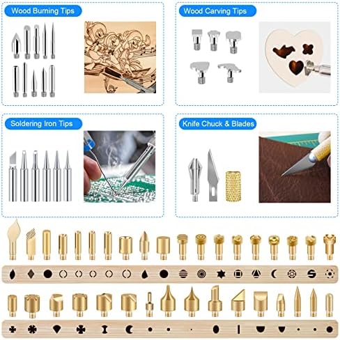 116pcs Wood Burning Kit, Adjustable Temperature 220~480℃ for Beginners - Image 3