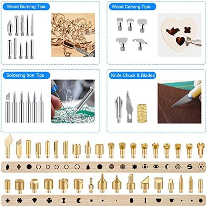 116pcs Wood Burning Kit, Adjustable Temperature 220~480℃ for Beginners - Image 3