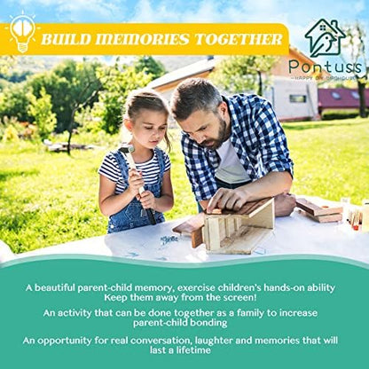 DIY Birdhouse Kit with Paint Set - Kids' Wood Craft Kits - Make a Bird House Kit for Kids - DIY Woodcraft Building Projects for Kids and Adults- STEM Teaching Tools - Image 5