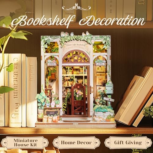 CUTEBEE Book Nook Kit - DIY Miniature House Dollhouse Kit for Adults - Image 2
