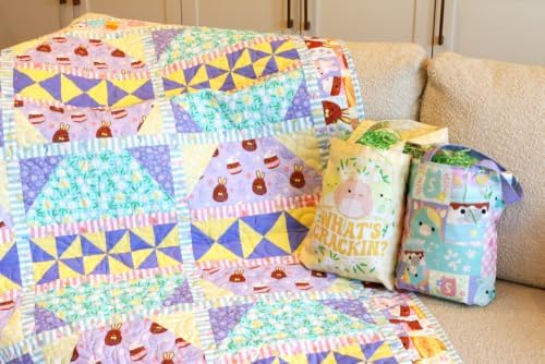 Squishmallows Tote Bag Sewing Kit – DIY Double Tote Project – Makes Two 11.5” x 12” Bags – 24" x 43" Cotton Fabric Panel with Instructions – Spring Craft Sewing Kit - Image 5