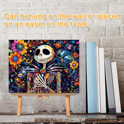 Halloween Framed Paint by Numbers Kits for Adults 12x16in with Wooden Easel - Image 3