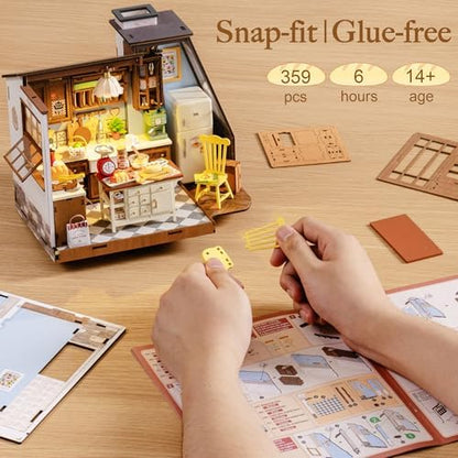 Rolife Baking Kitchen DIY Miniature House Kit with LED Lights - Image 6