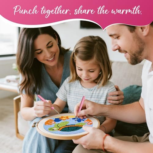 Punch Needle Kit for Beginner, 2-Pack Turtle & Sea Horse Punch Embroidery Starter Set with Instructions – Yarn Needle Punch Craft for Xmas Gift Idea & Home Wall Decor - Image 5