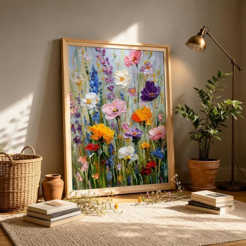 Floral Wildflower Stamped Cross Stitch Kits for Beginner 12x16 Inch - Image 4