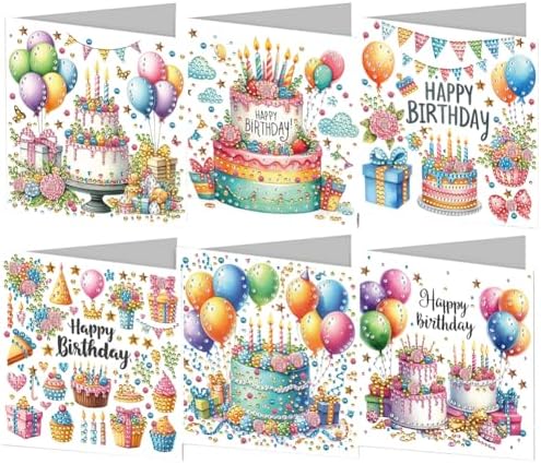Diamond Art Greeting Cards Kit,Diamond Art Cards Special Shaped Diamond Painting Greeting Card Arts Crafts for Christmas Birthday Thanksgiving Day Holiday(B) (Style A) by Unknown