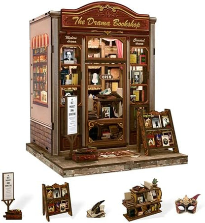 CUTEBEE Book Nook Kit, DIY Miniature House Kit for Adults, Bookshop Booknook by CUTEBEE