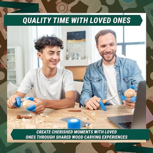 BeaverCraft Wood Carving Kit for Beginners DIY Kits for Adults & Kids Woodworking Kit Whittling Knife Set – Craft Hobby Kits for Adults Teens Hobbies for Men & Women Wood Carving Knives Tools DIY09 - Image 2