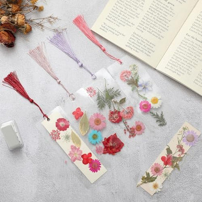 Fuyoooo 376 Pcs Pressed Flower Bookmark Kit,Rainbow Color,2 x 8 Inch - Image 5