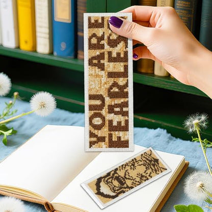 ORIGACH 6 Set Inspirational Scripture & Tiger Cross Stitch Bookmark Kit - Image 5