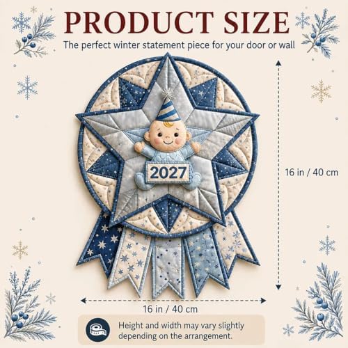 Beginner-Friendly 12- Month Themed 3D Quilted Door Hanger Sewing Kit Collection, DIY Fabric Patchwork Adults Craft Kit, Fall Art Wall Decor, Christmas Holiday Hanger，U8 - Image 4