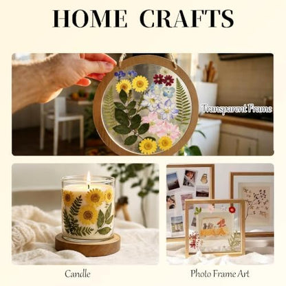 95PCS Real Natural Dried Pressed Flowers and Leaves Craft Kit with Tweezers & Glue Pen for Resin, Scrapbooking, Card Making & DIY Crafts - Image 4
