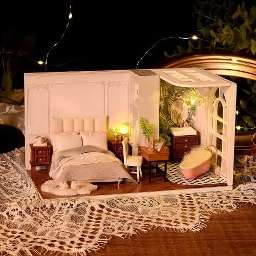 CUTEROOM DIY Doll Room Miniature Furniture Wooden House Kit-Enjoyable Life - Image 5
