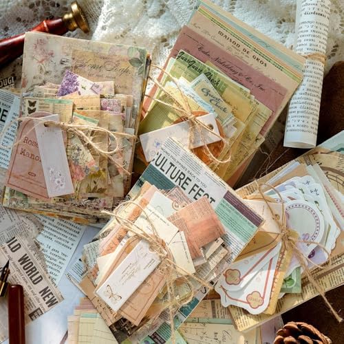 Scrapbook Paper, 400 sheets of journaling supplies for Vintage Crafts Planner Bullet Junk Journal Supplies Mixed Media Collage Card Album Embellishments - Image 6