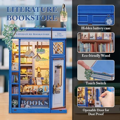 Fsolis Book Nook Kit 3D Wooden Puzzles for Adults - Image 2
