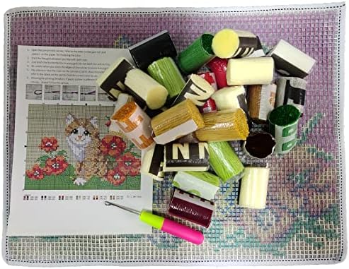 MIAOLLUN Latch Hook Kits, Pig Latch Hook Rug Kit for Adults Beginners with Color Printed DIY Crafts Needlework Arts Sewing Carpet for Home Decor Gift 52X38cm/20.5X15 Inch - Image 2