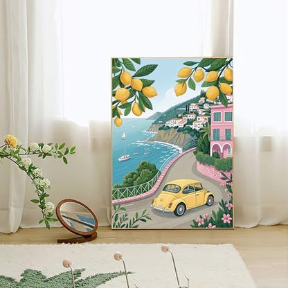 CasaWeave Lemon Paint by Numbers Kits for Adults, DIY Lemon Tree Adult Paint by Number Kits on Canvas, Watercolor Oil Painting by Number for Adults Home Decor (16x20 Inch) - Image 5