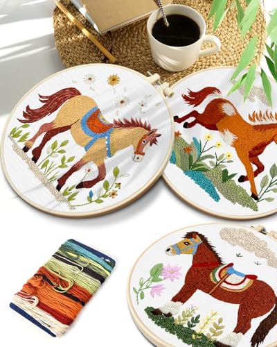 TINDTOP Embroidery Kit for Adult, 3 Pack Embroidery DIY Starter Kit - Image 7