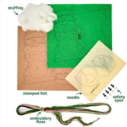 Bucilla, Felties Perfect Pairs Felt Embroidery Craft Kit, for DIY Arts and Crafts Projects, Pond Pals, Set of 2 - Image 2