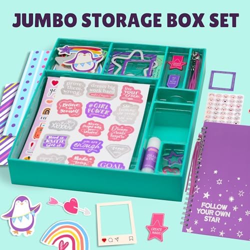 Piccassio DIY Journal Kit for Girls with Lock & Key – Journal Set for Teen Girls 8-14, Scrapbook Kit, Diary for Girls, Arts & Crafts Gift Set, Stationery & Creative Writing Kit - Image 6