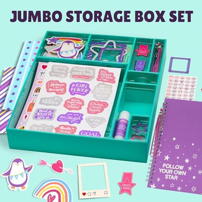 Piccassio DIY Journal Kit for Girls with Lock & Key – Journal Set for Teen Girls 8-14, Scrapbook Kit, Diary for Girls, Arts & Crafts Gift Set, Stationery & Creative Writing Kit - Image 6