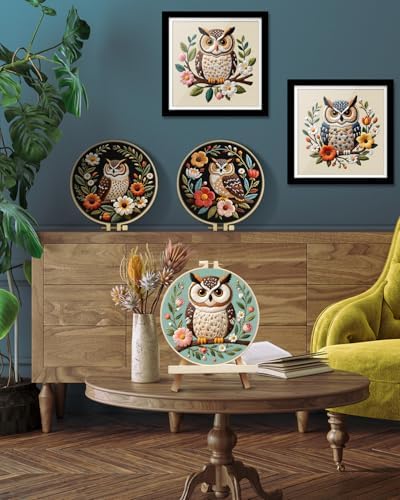 TINDTOP 5 Pack Embroidery Kit for Adult, Embroidery DIY Starter Kit, with Stamped Patterns, Hoop, Tools, Colorful Threads with Needles, Instructions - Image 5