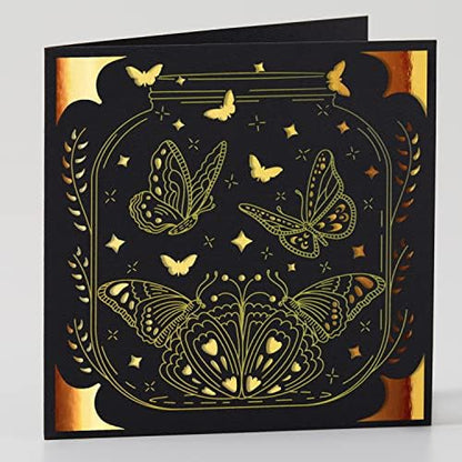 Cricut Foil Transfer Insert Cards R10, Easy Release Foil to Craft Cricut Cards, Create Birthday Cards, Thank You Cards, Compatible with Cricut Joy/Maker/Explore Machines, Royal Flush Sampler (18 ct) - Image 7