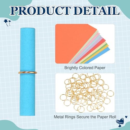 MECCANIXITY 120Pcs Message Paper Scrolls 3x6cm Lucky Wishing Dark Blue - Image 3