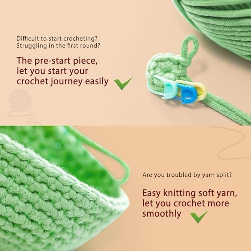 CrochetBox Polka Dot Highland Cow Crochet Kit for Beginners, Adults - Image 6