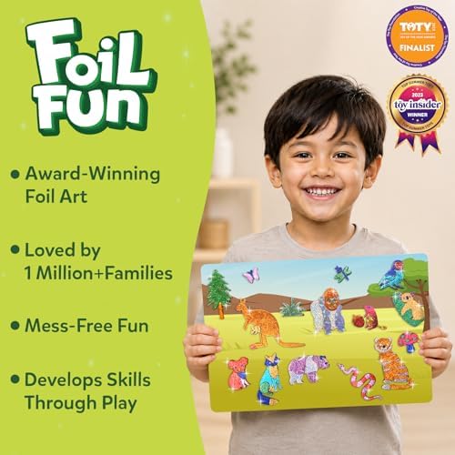 Skillmatics Foil Fun Animals Mega Pack, Foil Art Kit, Gift for Boys & Girls - Image 2