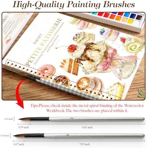 Watercolor Workbook for Beginners,18 Baking Water Coloring Book,Relaxing & Easy to Paint Water Coloring Book with 24 Colors-Perfect for Gifting to Creativity & Joy for Adults - Image 2