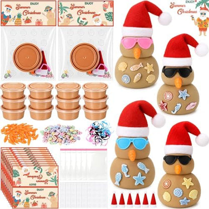 ForraFun 416 Pcs/24 Sets Summer Christmas Craft Kits DIY DIY Snowman Clay by Unknown