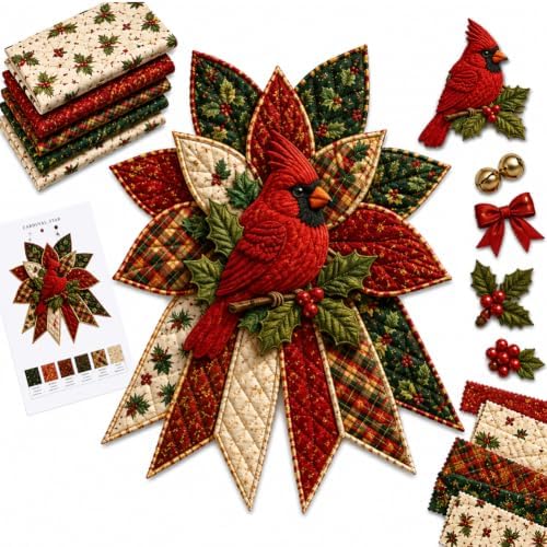 DIY Quilted Halloween Pumpkin Door Hanger Kit Handmade Patchwork (Cardinal) by Unknown