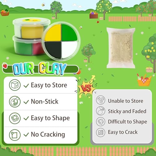 Aestd-ST Air Dry Clay Kit - Fruit Theme, Modeling Clay for Kids - Image 4