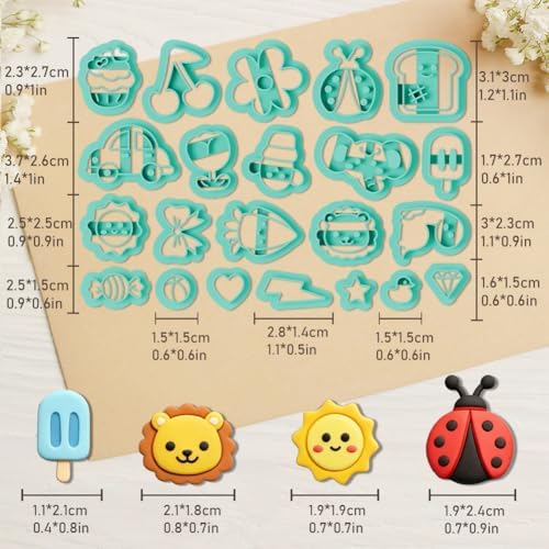 ORIGACH 22 Pcs Cute Elements Polymer Clay Cutters Set - Image 3