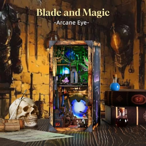 CCCDF Blade and Magic Book Nook Kit, DIY Miniature Dollhouse Kit with LED - Image 6