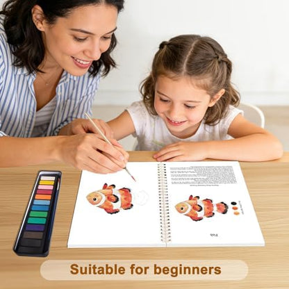 Animals Watercolor Workbook, Watercolor Painting Book Kit - Image 6